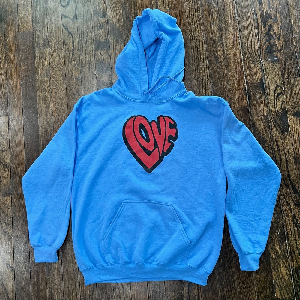 SCREENPRINTED NWT LOVE hoodie